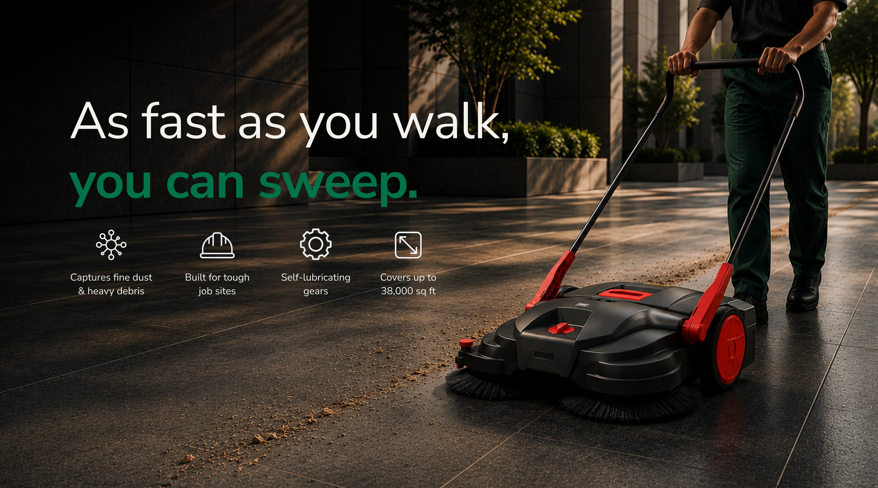 Why Construction Crews Are Replacing Push Brooms with a Walk-Behind Sweepers