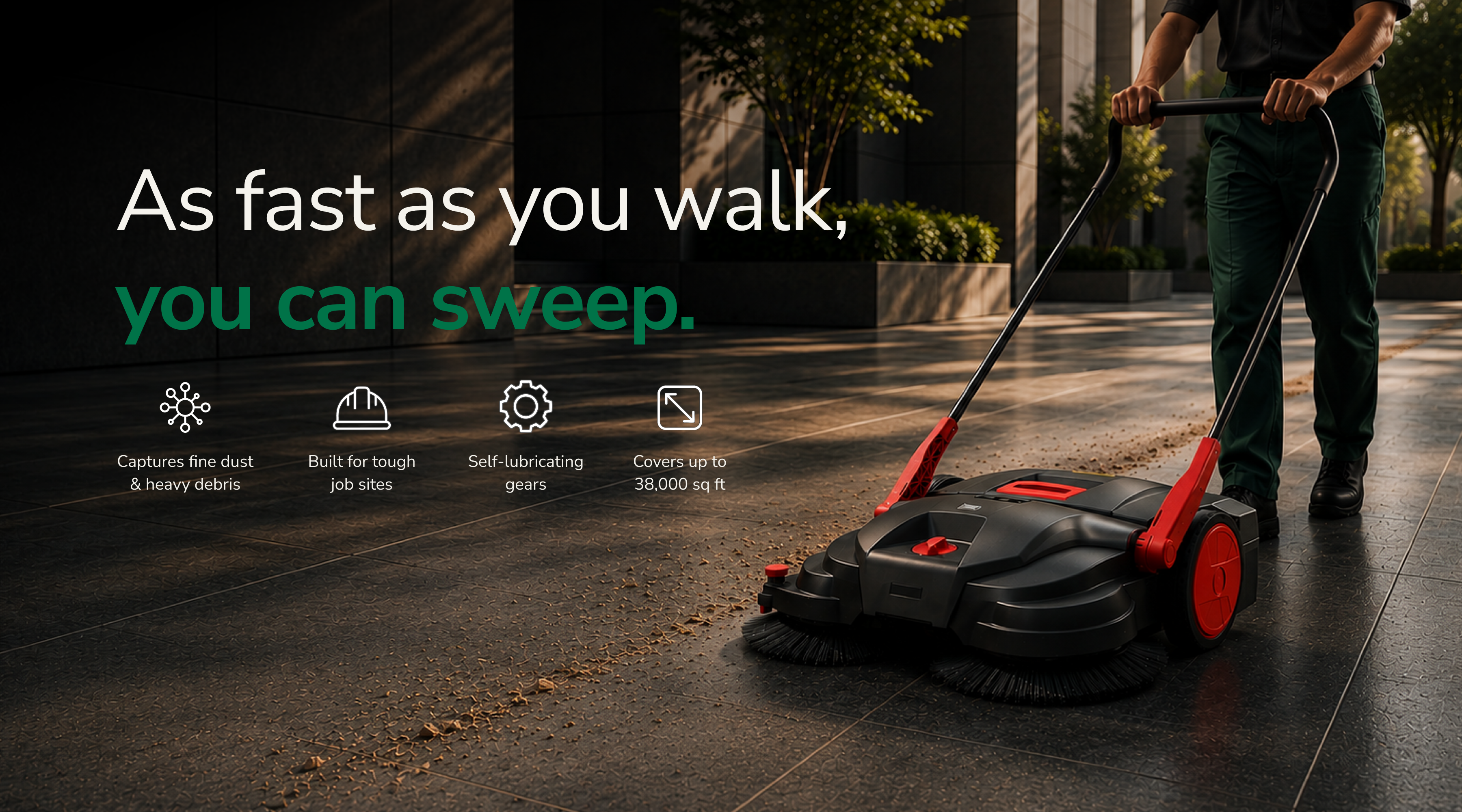 Why Construction Crews Are Replacing Push Brooms with a Walk-Behind Sweepers