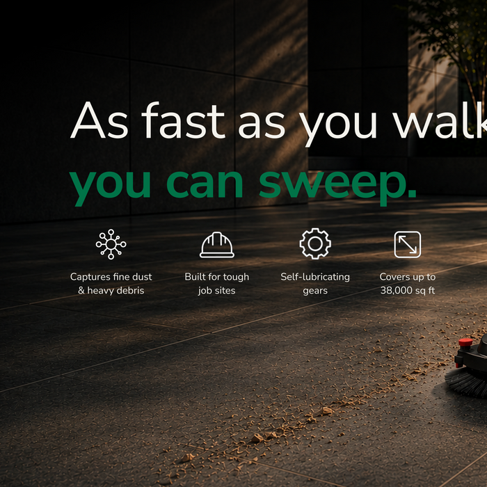Why Construction Crews Are Replacing Push Brooms with a Walk-Behind Sweepers