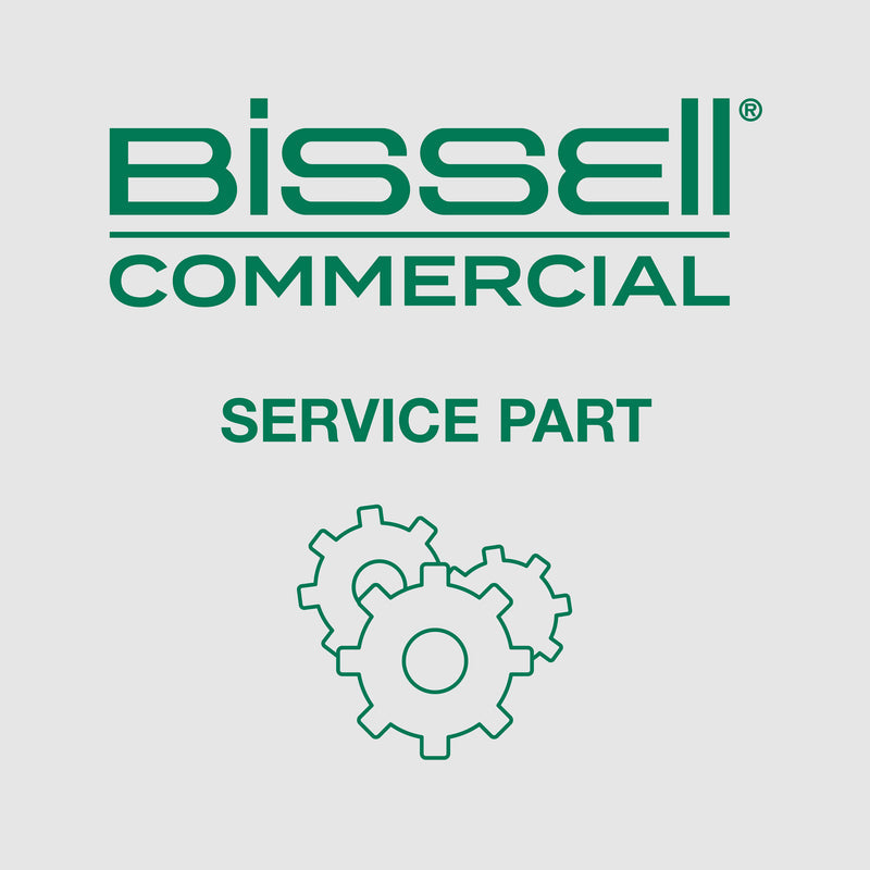 Bissell Commercial service part logo with gears on a light gray background